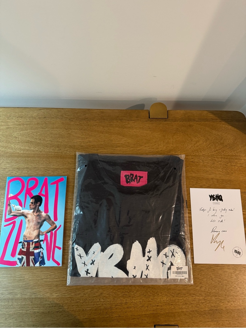 Yungblud founding member club BRAT Black Graphic Tee with Pink Label